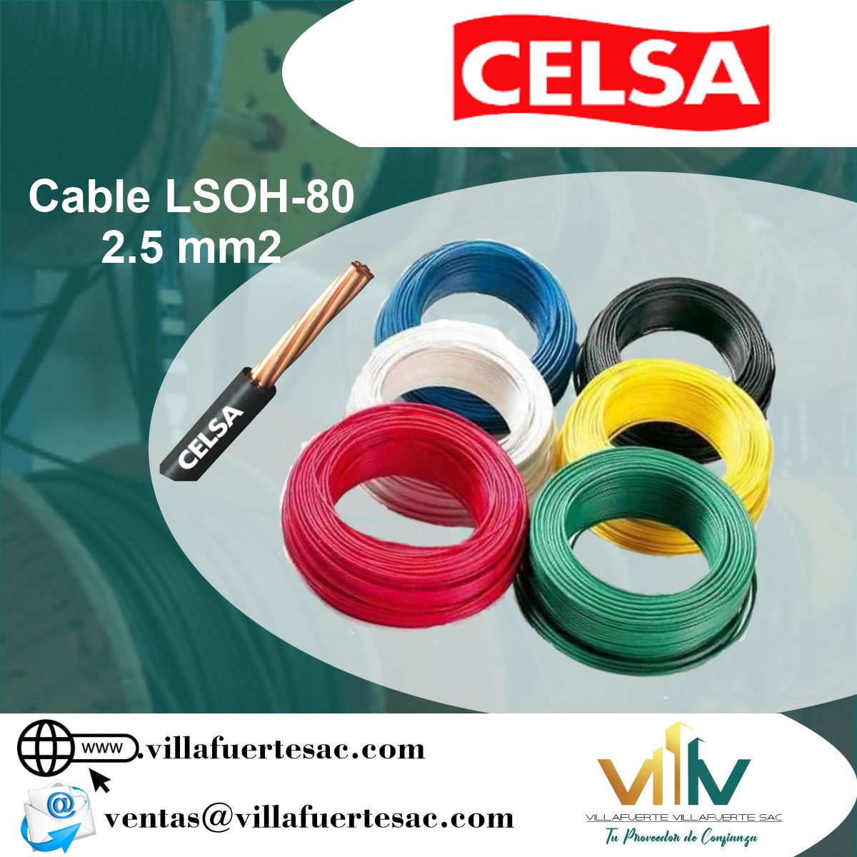 Cable LSOH Celsa 2.5mm - Villafuerte Villafuerte S.A.C