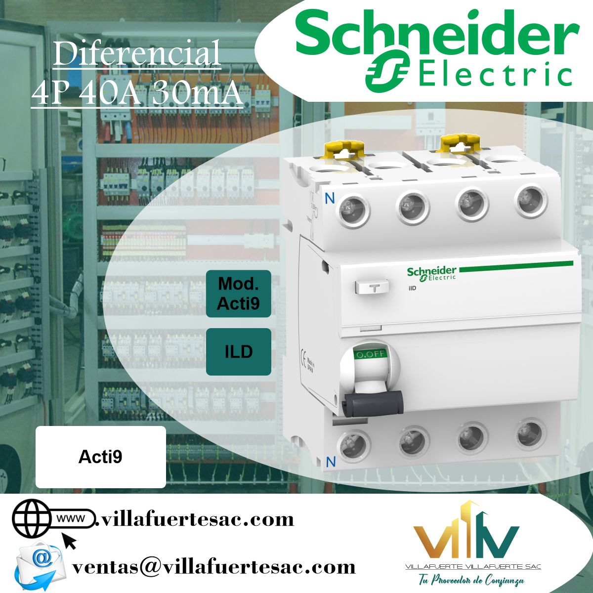 Diferencial 4P 40A 30mA